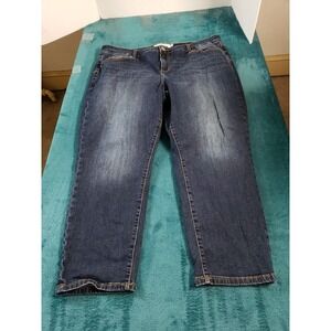 Torrid Jeans Sz 18 Womens Blue Mid Rise Pants Stretch Straight Ladies Denim Crop